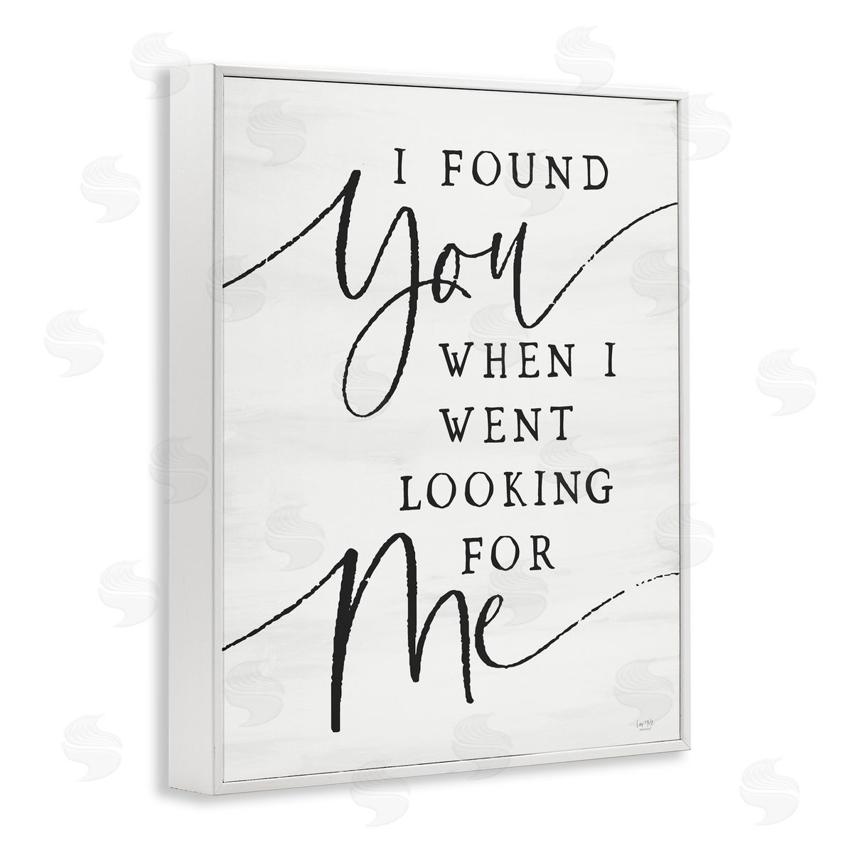 Lux + Me Designs I Found You Inspirational White Framed Giclee Wall Art Print