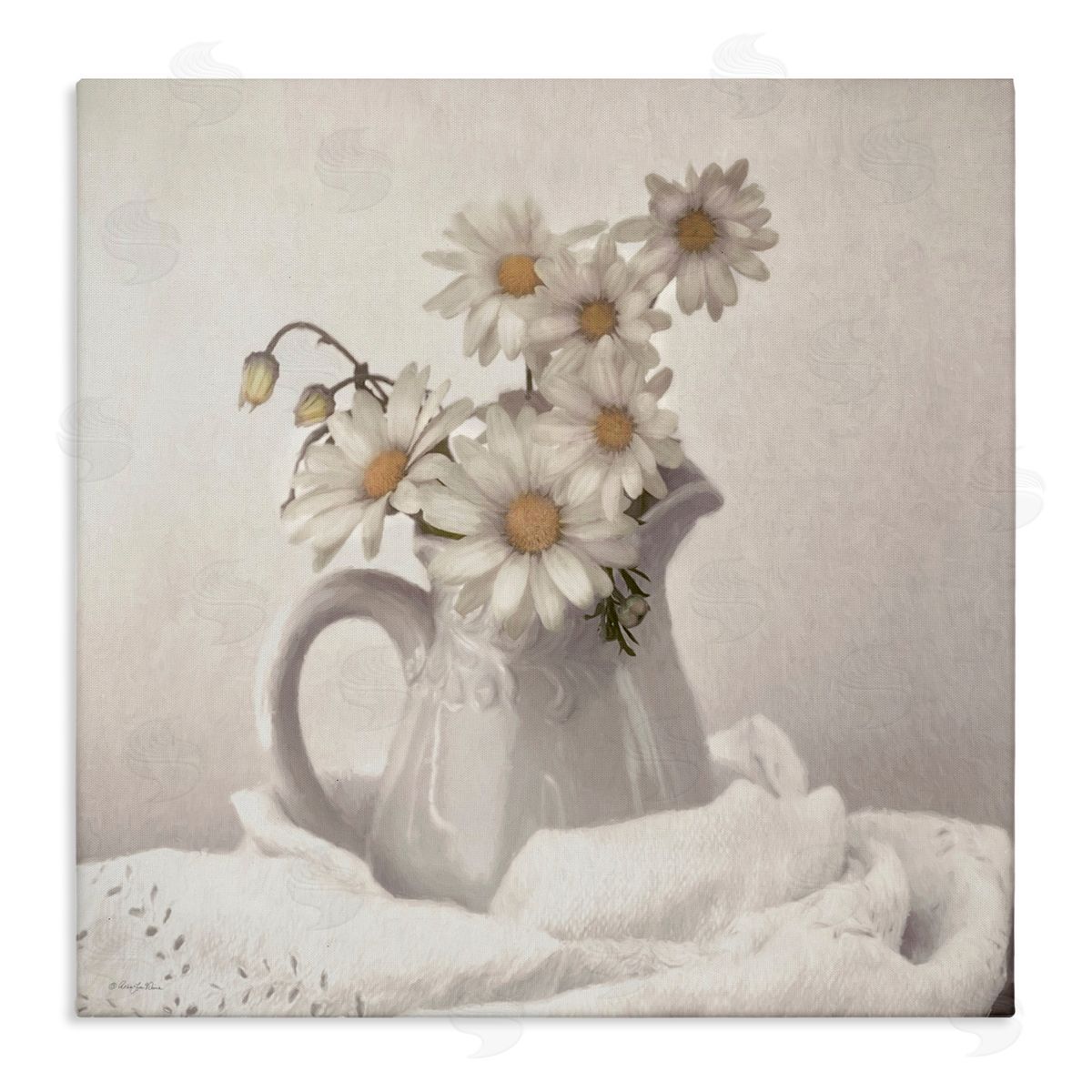 Robin-Lee Viera Simple Pleasures Daisy Vase Canvas Wall Art Print