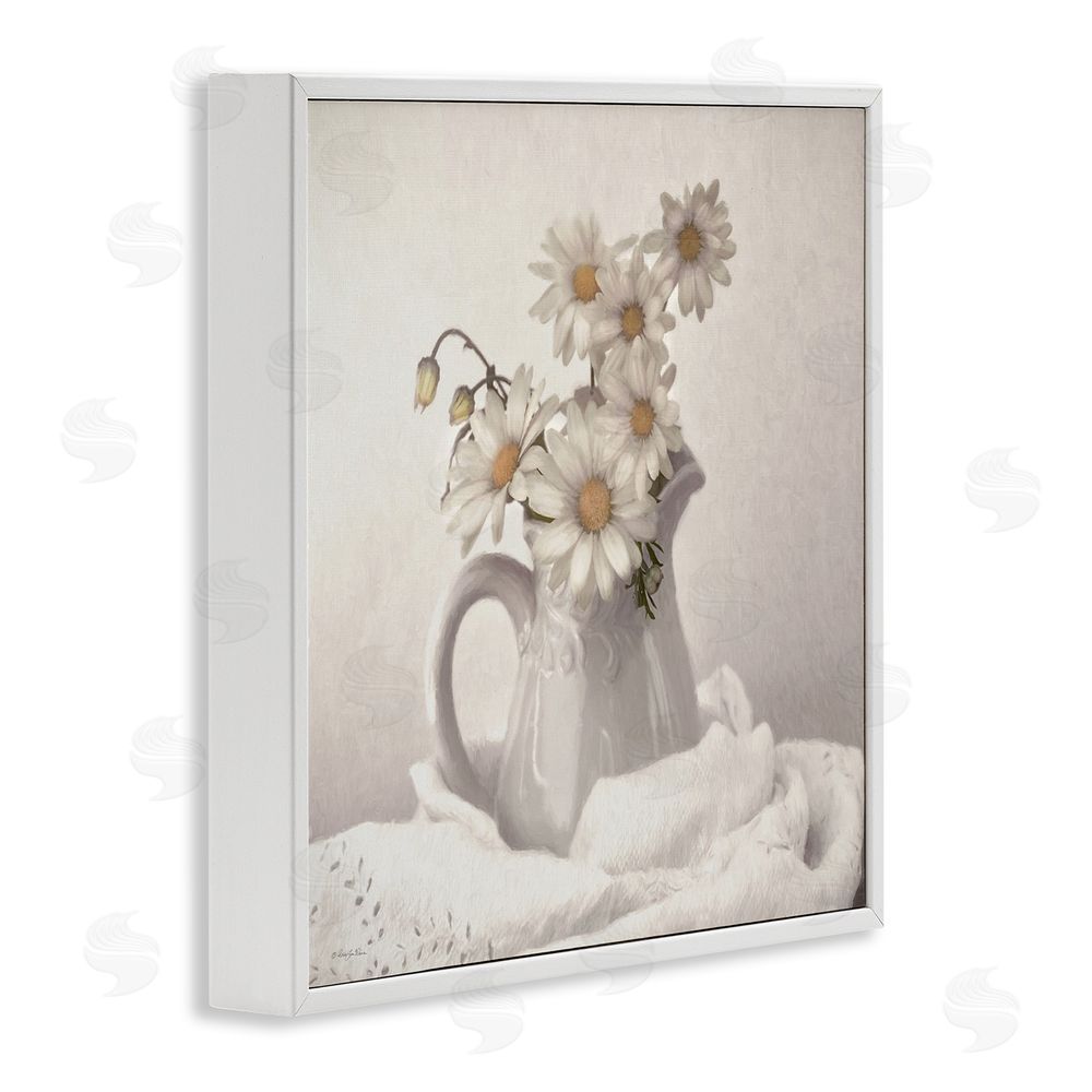 Robin-Lee Viera Simple Pleasures Daisy Vase White Framed Giclee Wall Art Print