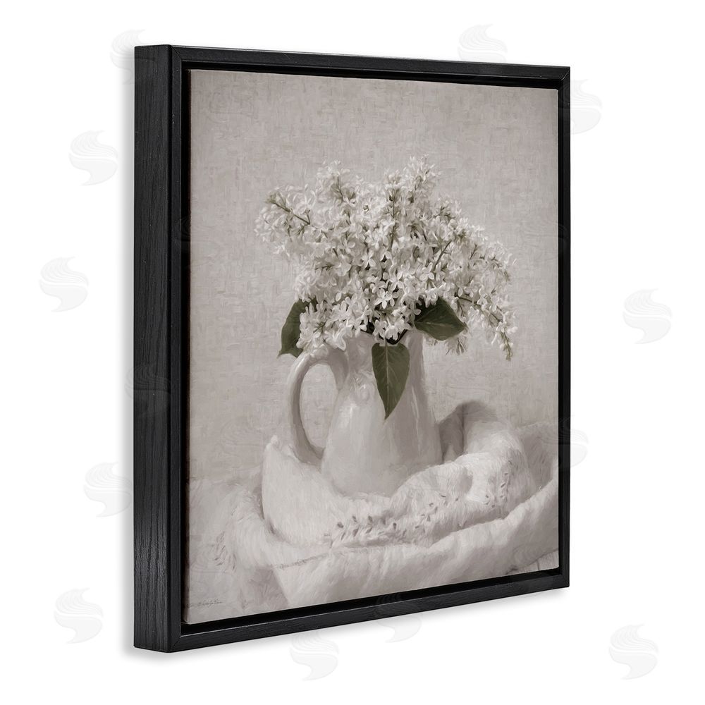 Robin-Lee Viera Lilac Simplicity Still Life Black Floating Frame Canvas Wall Art Print