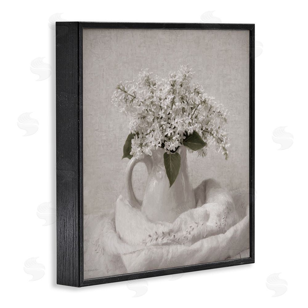 Robin-Lee Viera Lilac Simplicity Still Life Black Framed Giclee Wall Art Print