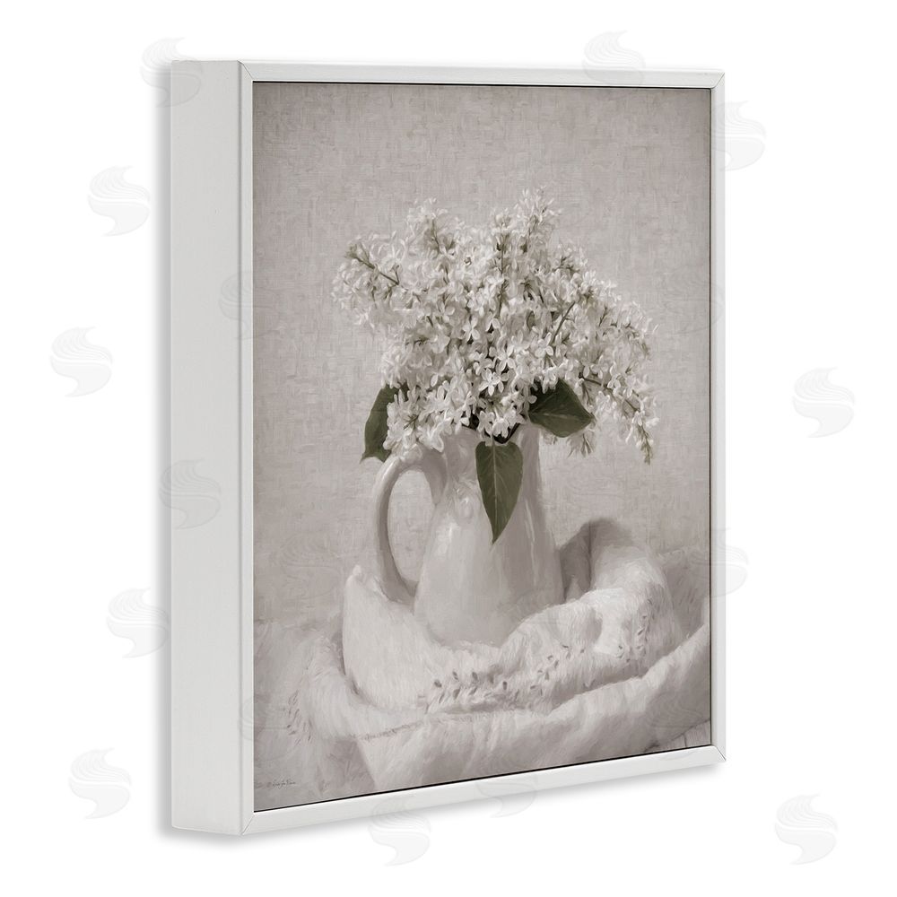 Robin-Lee Viera Lilac Simplicity Still Life White Framed Giclee Wall Art Print