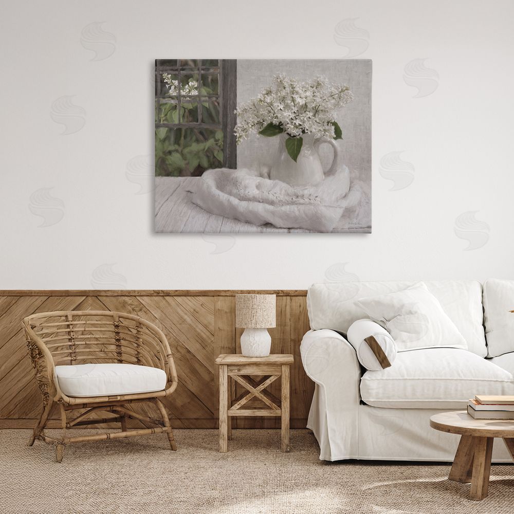 Robin-Lee Viera Fresh Lilacs Still Life Canvas Art on Wall