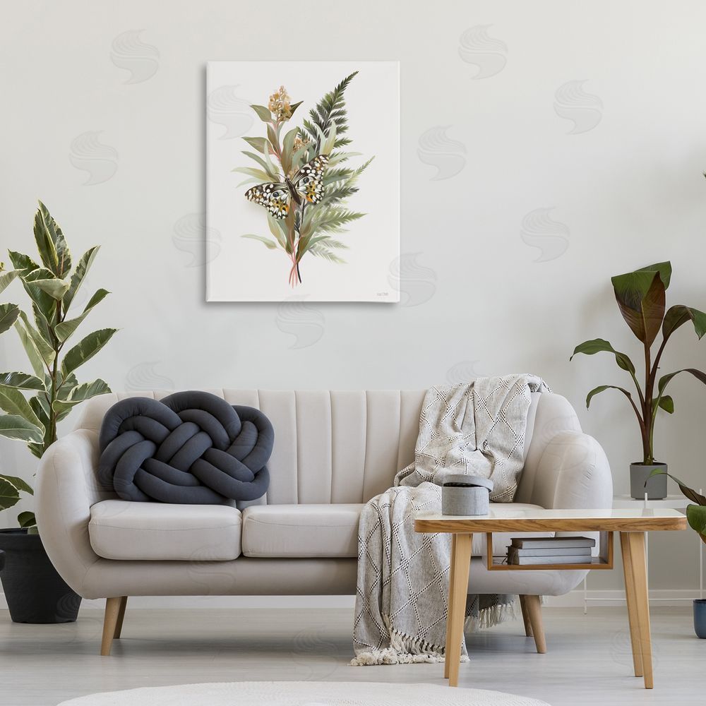 House Fenway Butterfly Grove Forest Ferns Canvas Art on Wall
