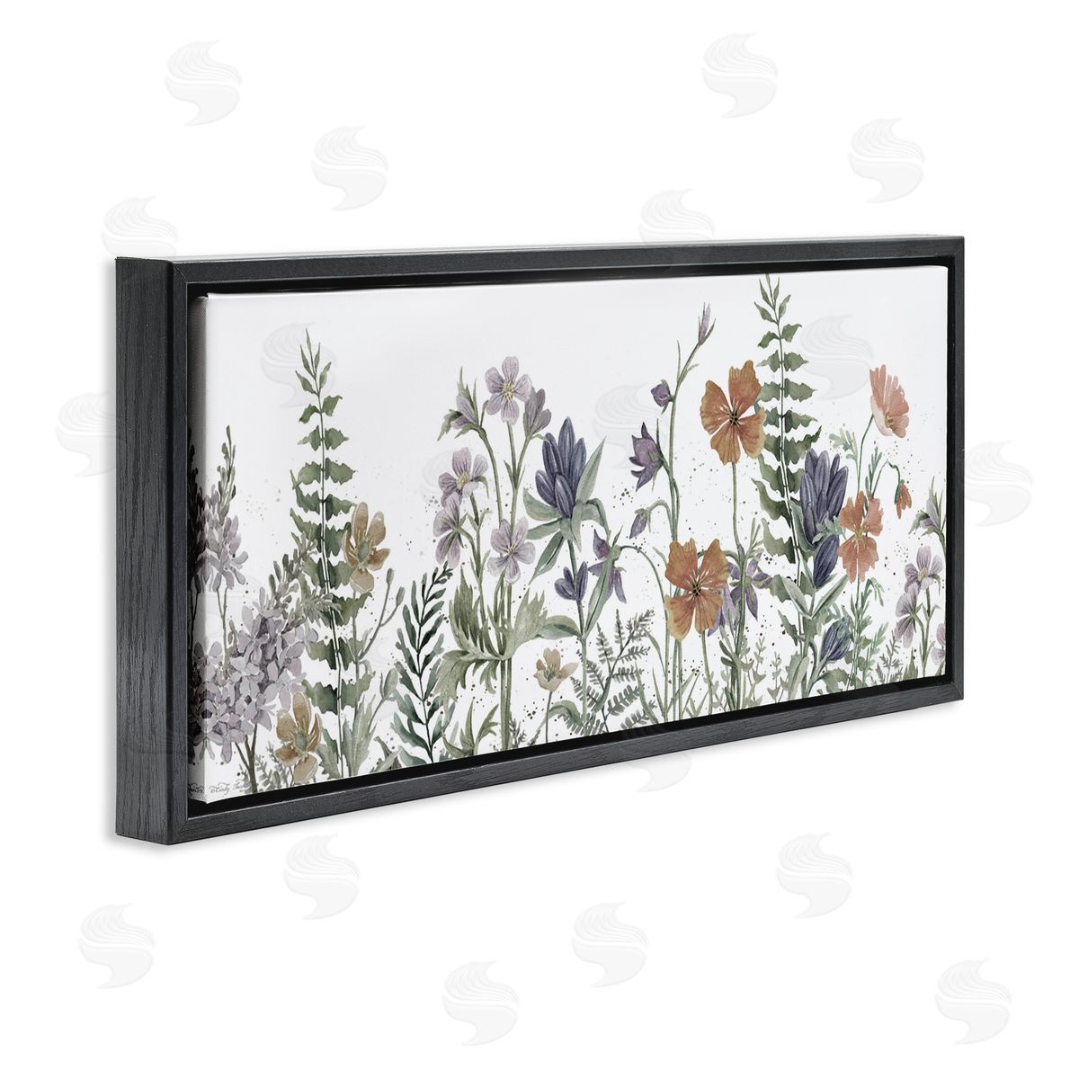 Cindy Jacobs Blushing Summer Botanicals Black Floating Frame Canvas Wall Art Print