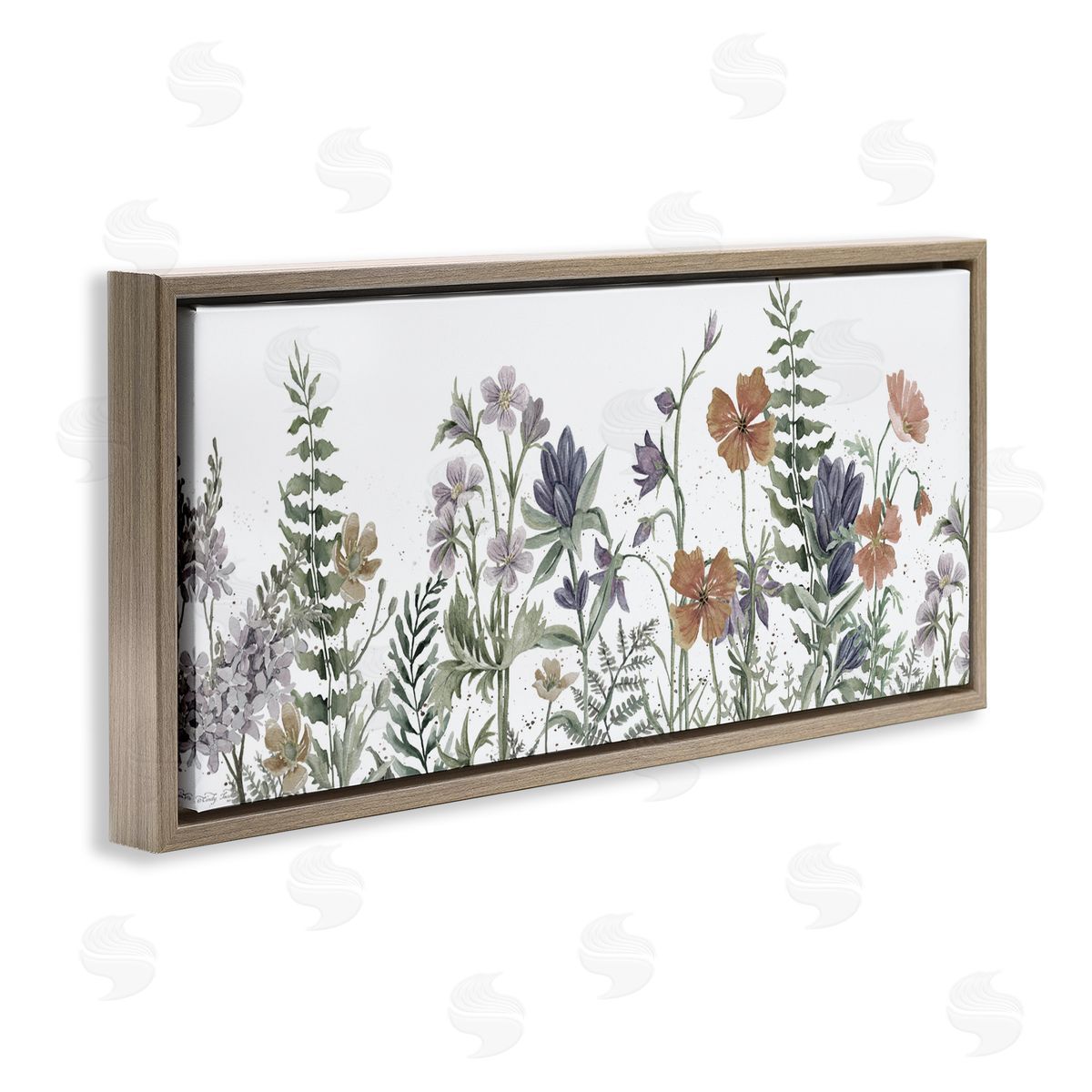 Cindy Jacobs Blushing Summer Botanicals Brown Floating Frame Canvas Wall Art Print