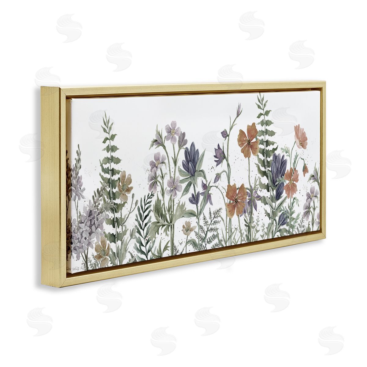 Cindy Jacobs Blushing Summer Botanicals Gold Floating Frame Canvas Wall Art Print