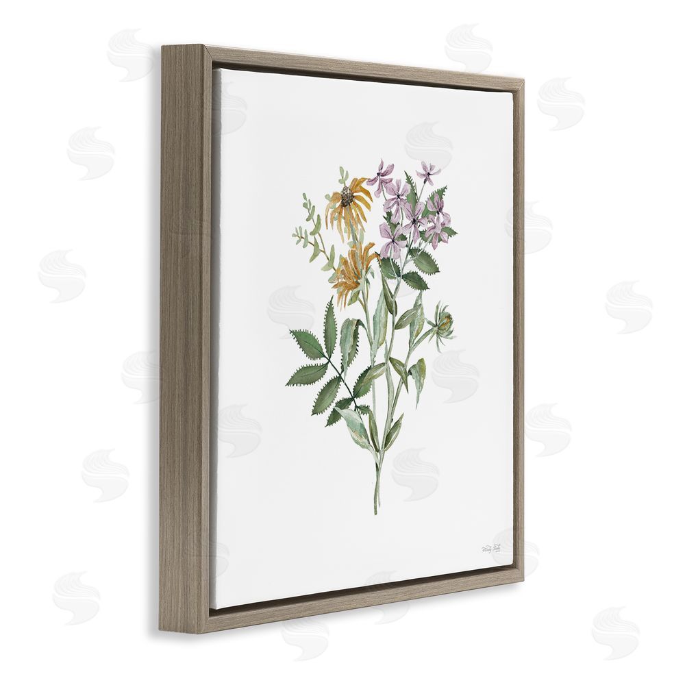 Cindy Jacobs Blooming Botanical Mix Brown Floating Frame Canvas Wall Art Print