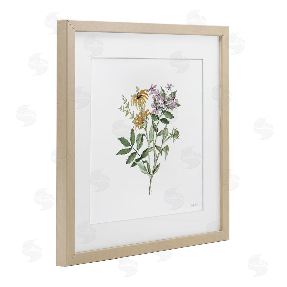 Cindy Jacobs Blooming Botanical Mix Birch Framed Print Under Glass with White Mat Wall Art