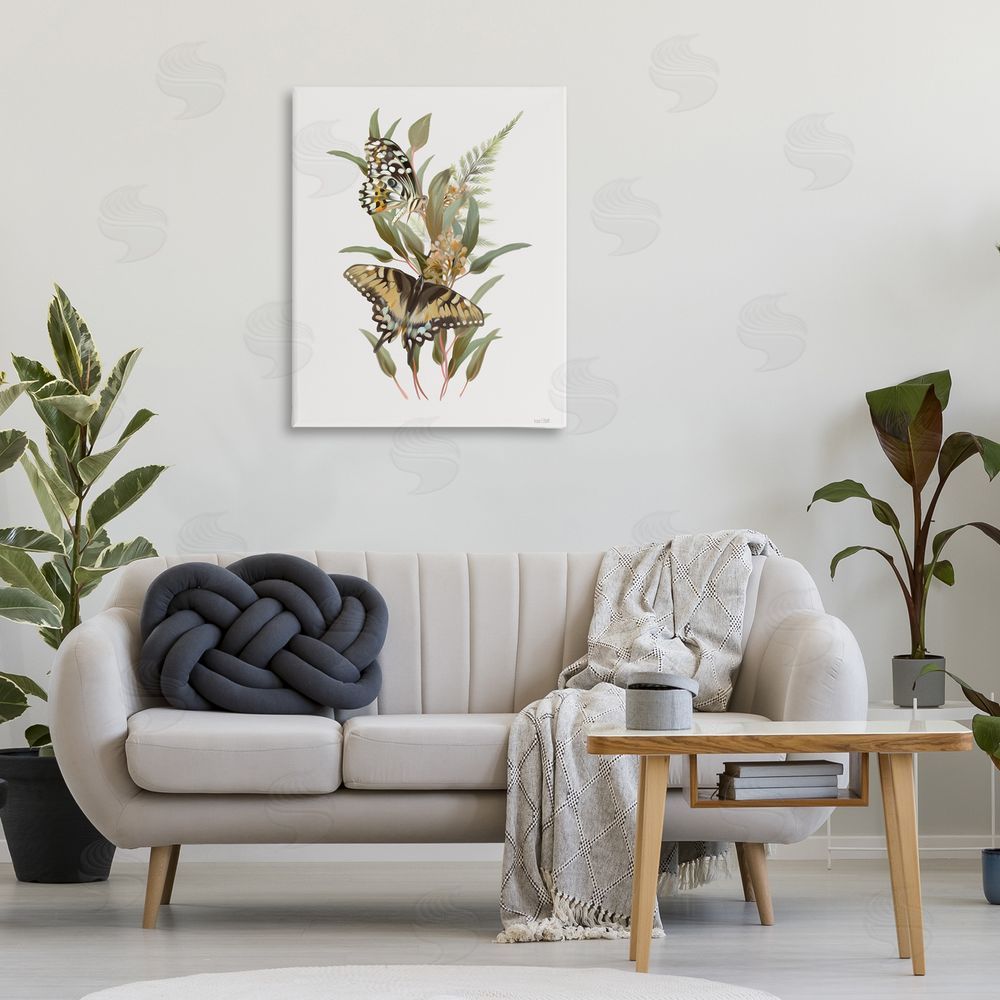 House Fenway Butterfly Grove Forest Greenery Canvas Art on Wall