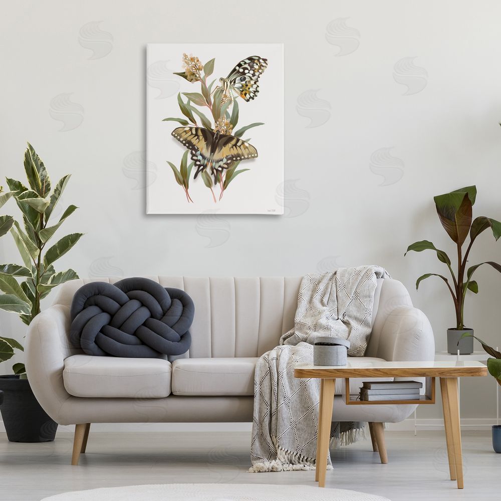 House Fenway Butterfly Grove Green Grasses Canvas Art on Wall