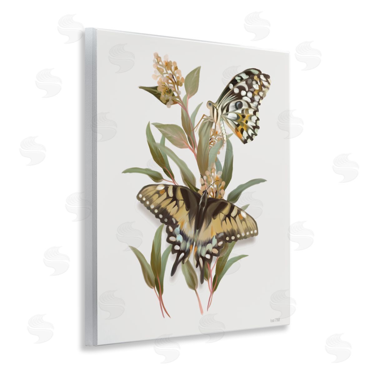 House Fenway Butterfly Grove Green Grasses Wall Plaque Art Print