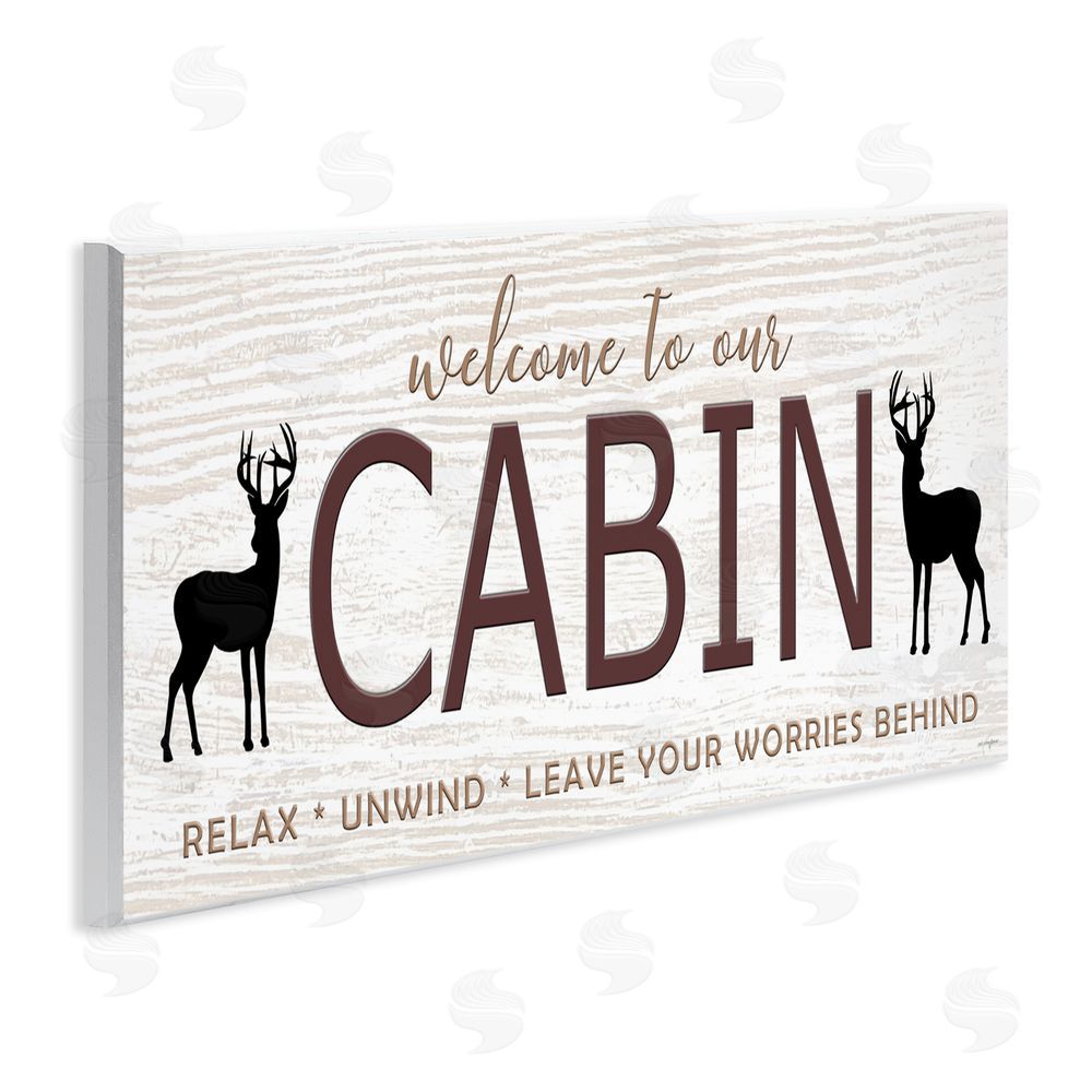 Seven Trees Design Leave Worries Behind Cabin Wall Plaque Art Print