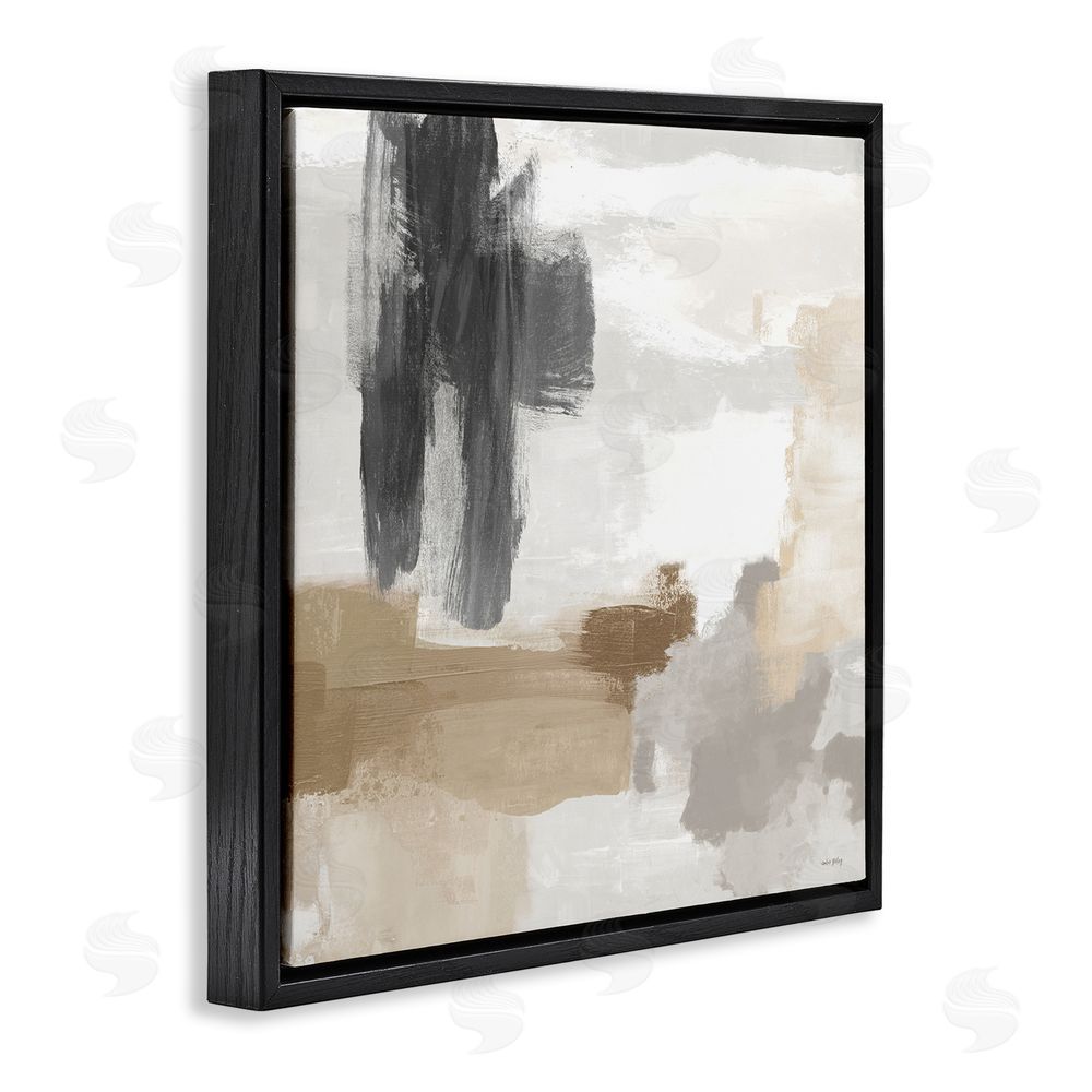 Amber Sterling Absent Minded Abstract Composition Black Floating Frame Canvas Wall Art Print