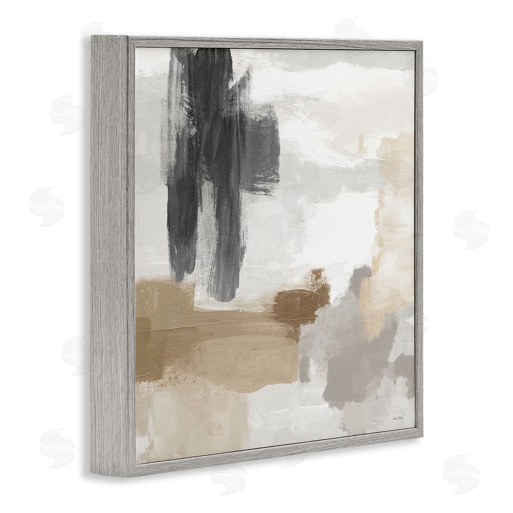 Amber Sterling Absent Minded Abstract Composition Gray Framed Giclee Wall Art Print