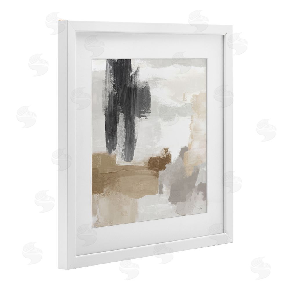 Amber Sterling Absent Minded Abstract Composition White Framed Print Under Glass with Mat Wall Art