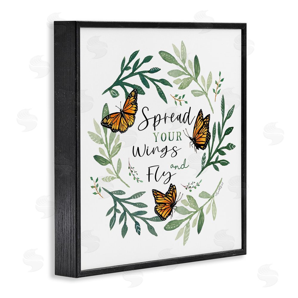 Elizabeth Tyndall Spread Your Wings Butterflies Black Framed Giclee Wall Art Print