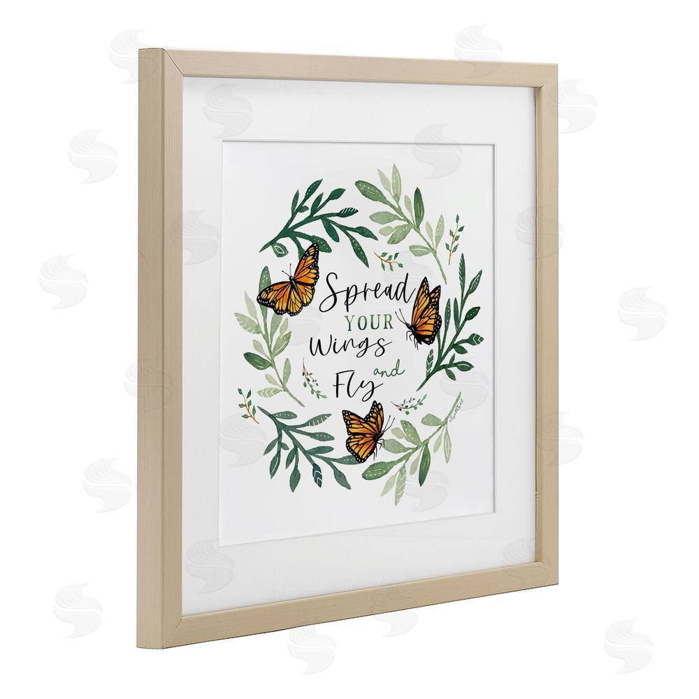 Elizabeth Tyndall Spread Your Wings Butterflies Birch Framed Print Under Glass with White Mat Wall Art