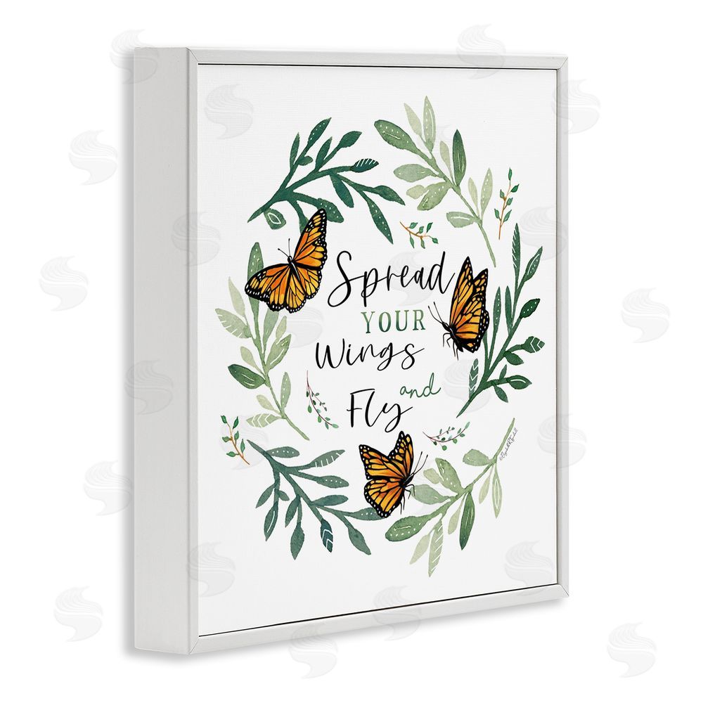 Elizabeth Tyndall Spread Your Wings Butterflies White Framed Giclee Wall Art Print