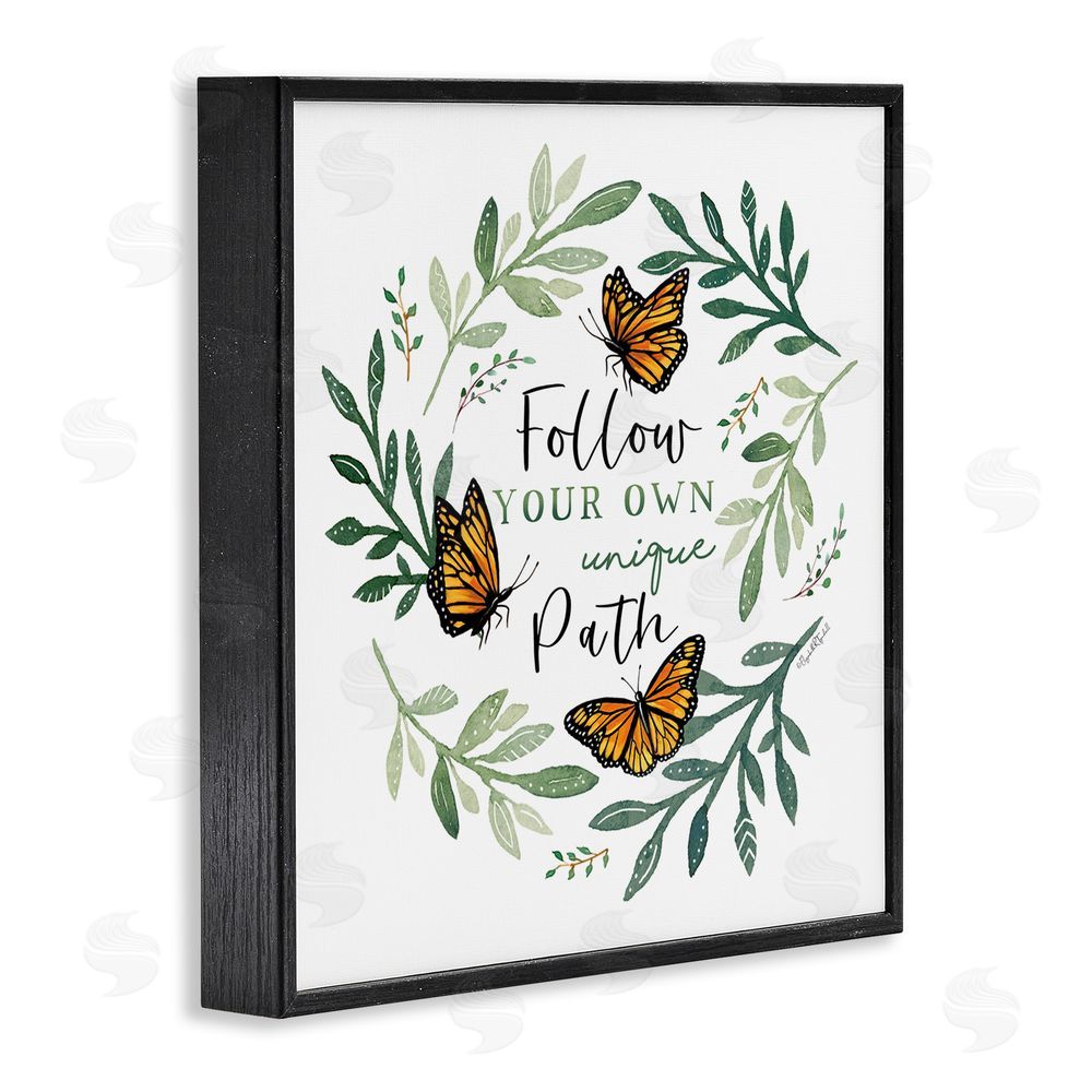 Elizabeth Tyndall Follow Unique Path Butterflies Black Framed Giclee Wall Art Print