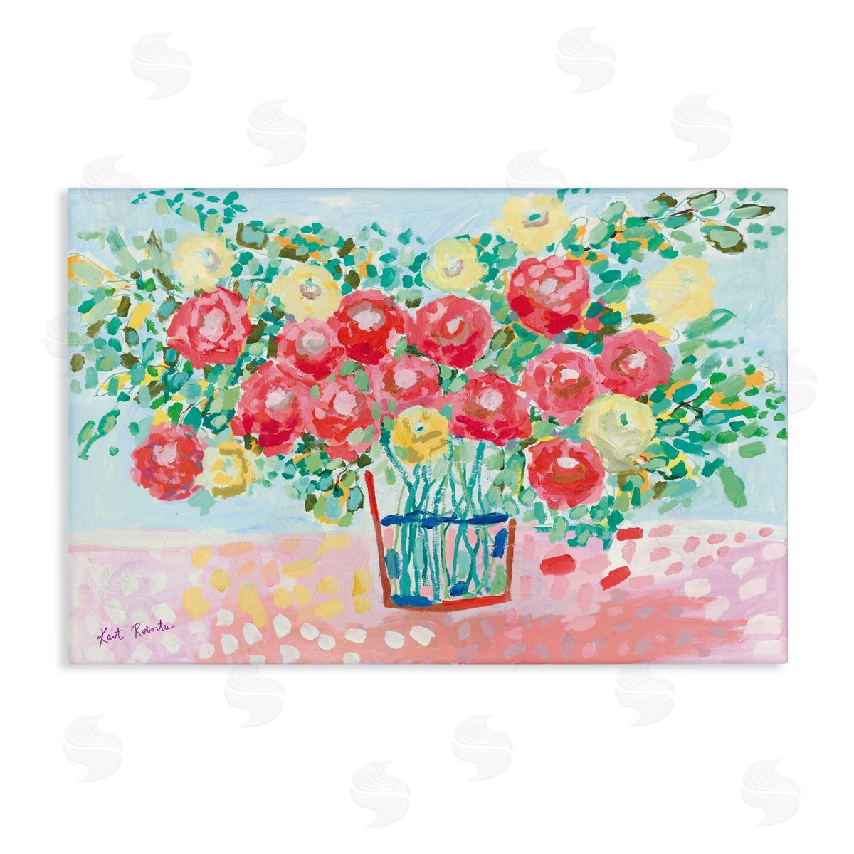 Kait Roberts Blooms from the Garden Florals Canvas Wall Art Print