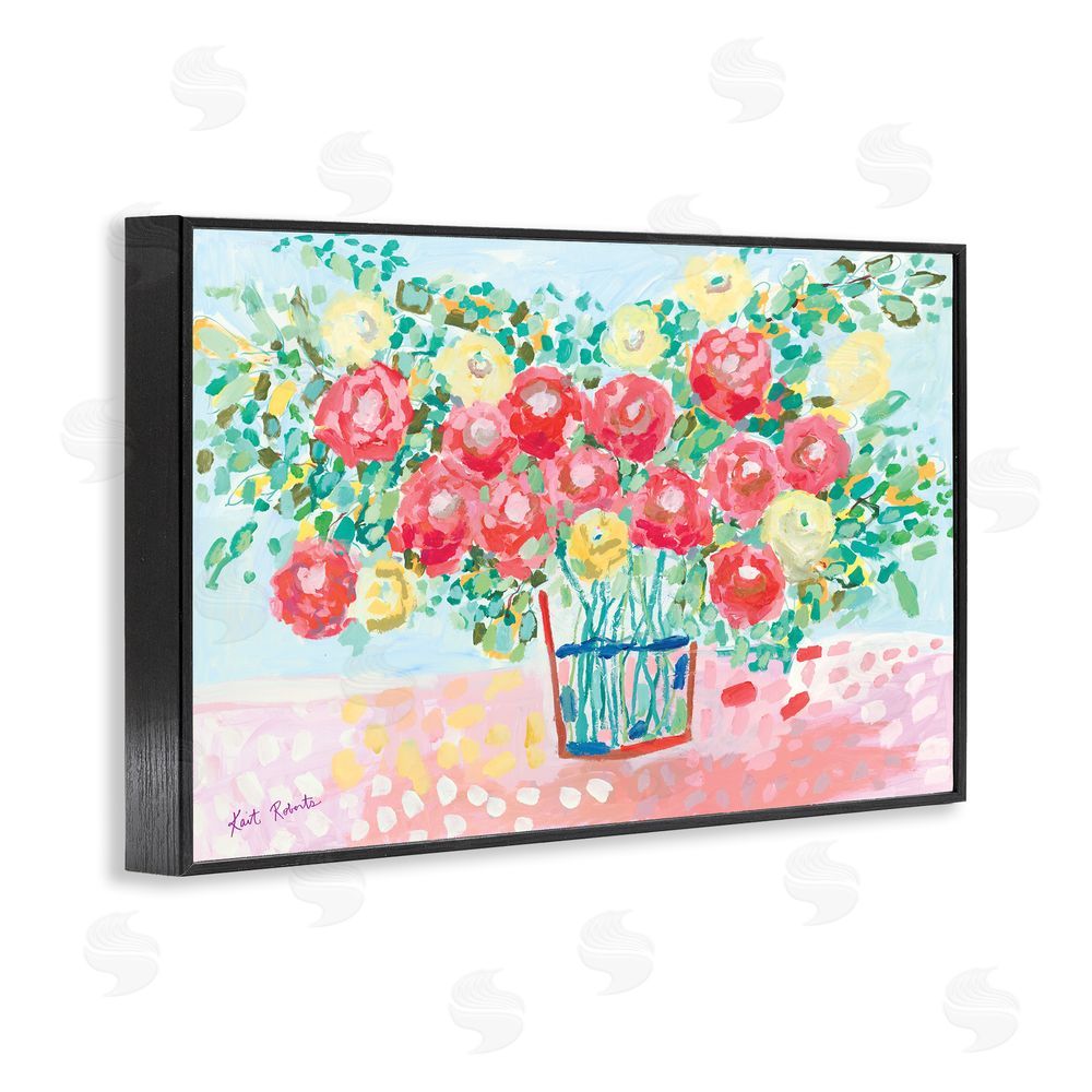 Kait Roberts Blooms from the Garden Florals Black Framed Giclee Wall Art Print