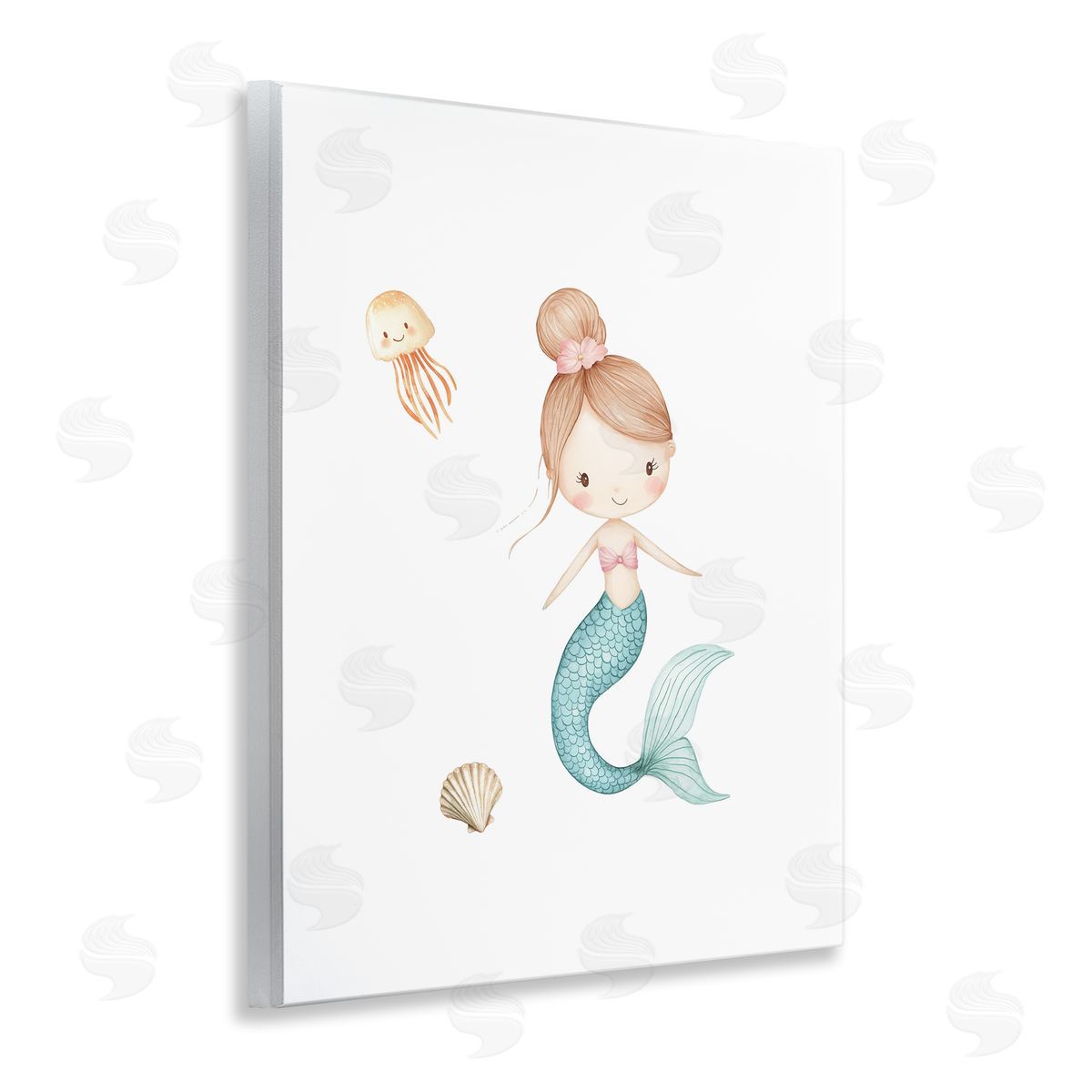 Christine Simpson Art Soft Mermaid & Jellyfish Wall Plaque Art Print