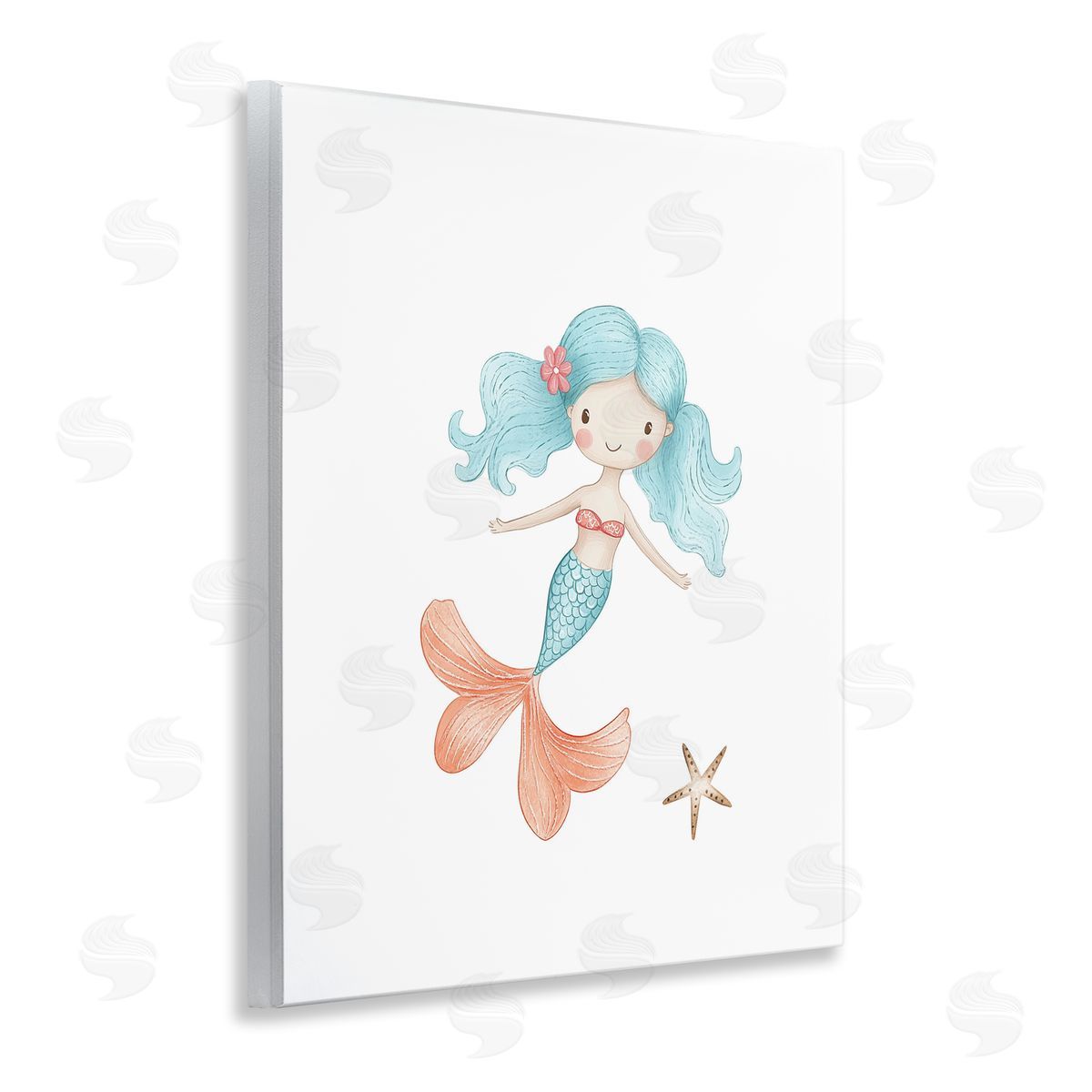 Christine Simpson Art Mermaid's Adventure with Starfish Wall Plaque Art Print