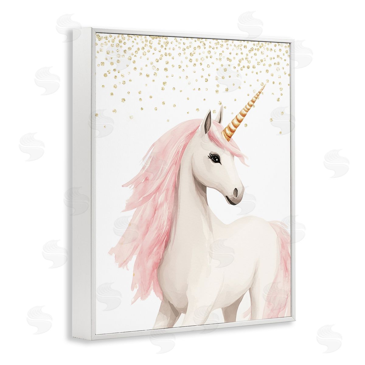Christine Simpson Art Princess Dreams Unicorn White Framed Giclee Wall Art Print