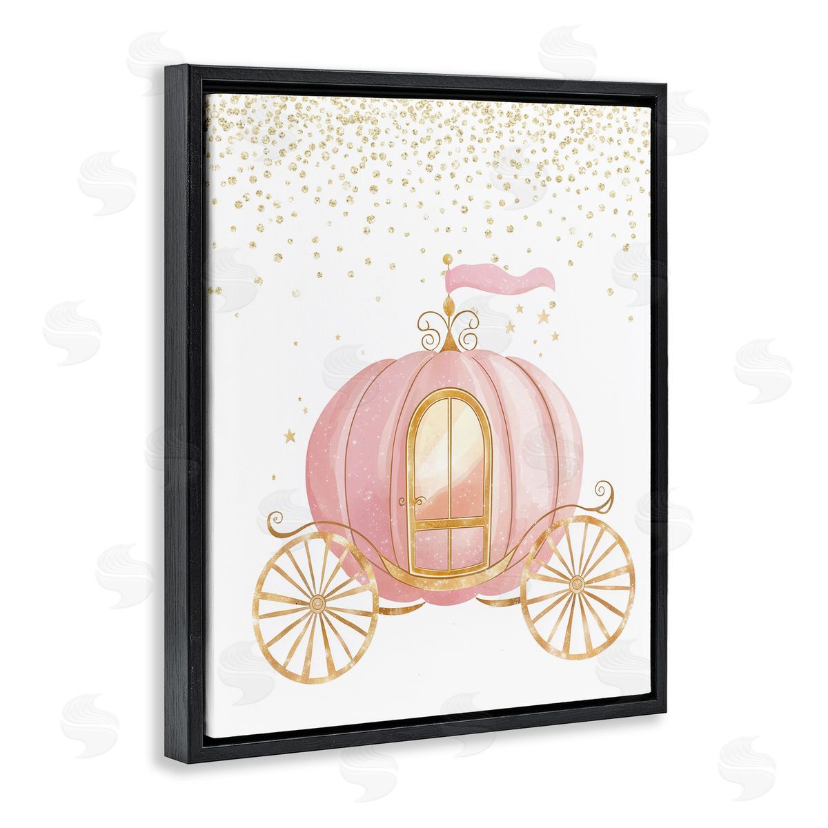 Christine Simpson Art Princess Dreams Carriage Black Floating Frame Canvas Wall Art Print