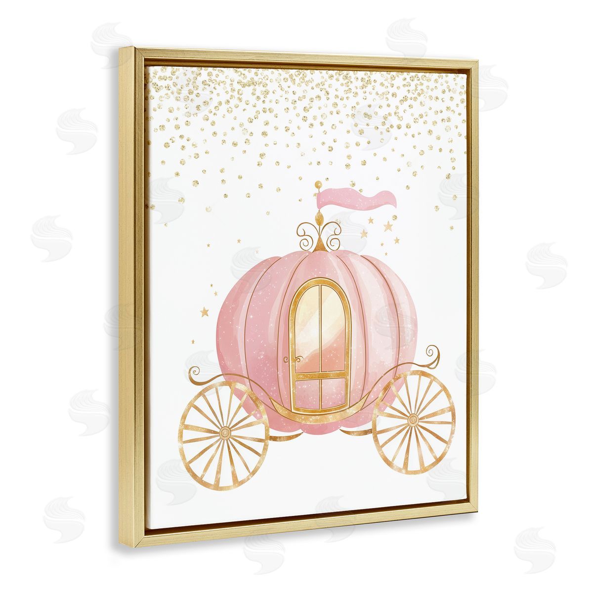 Christine Simpson Art Princess Dreams Carriage Gold Floating Frame Canvas Wall Art Print