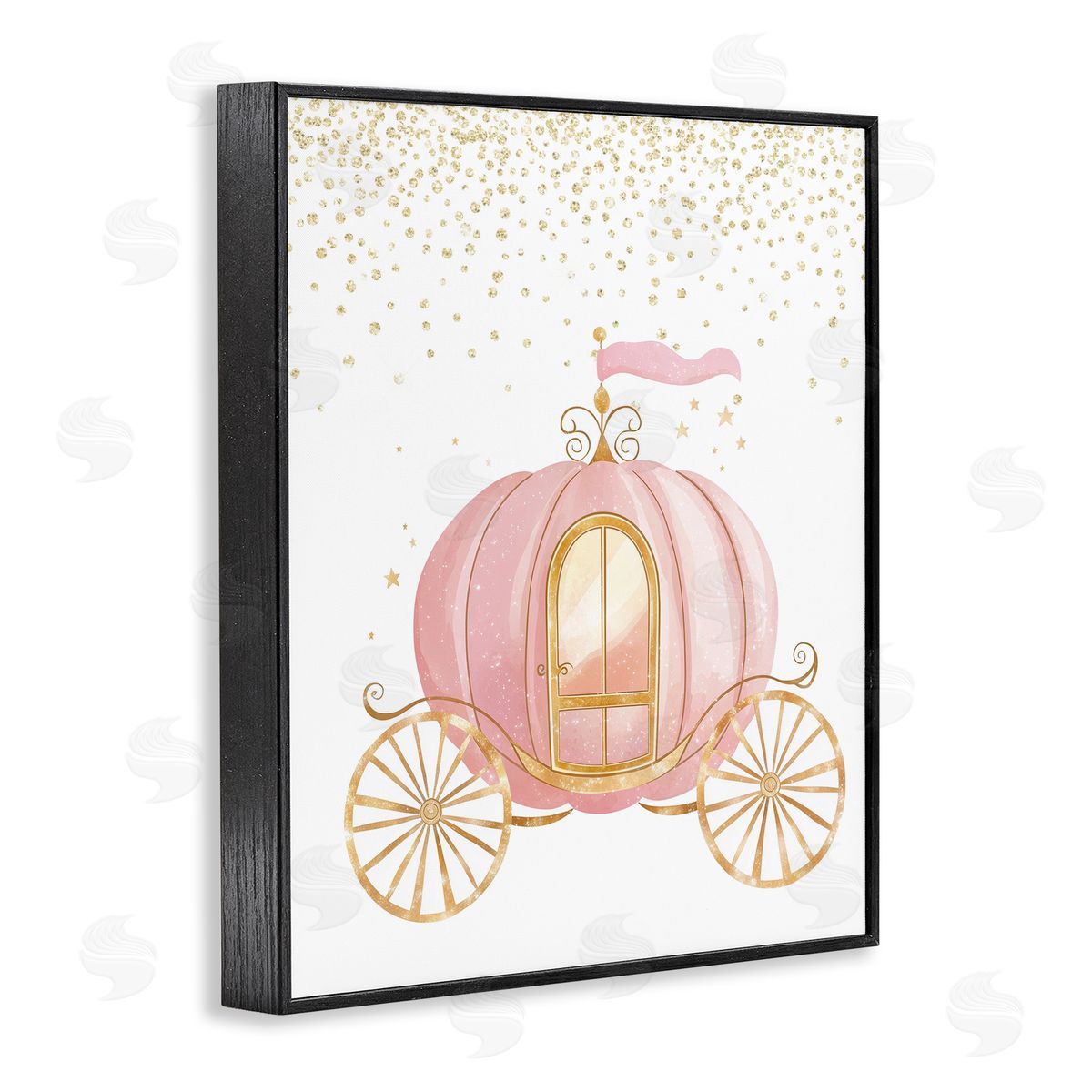 Christine Simpson Art Princess Dreams Carriage Black Framed Giclee Wall Art Print