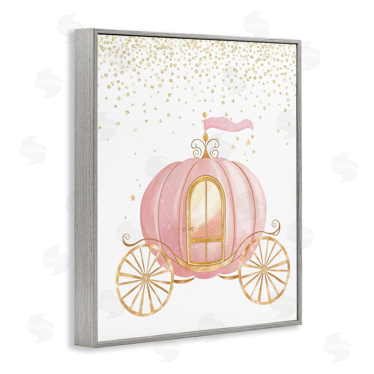 Christine Simpson Art Princess Dreams Carriage Gray Framed Giclee Wall Art Print