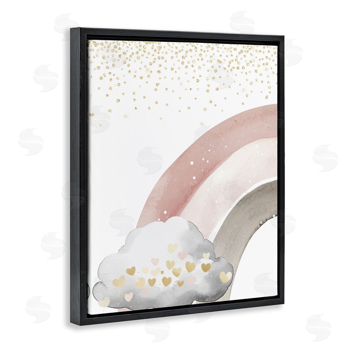 Christine Simpson Art Princess Dreams Rainbow Black Floating Frame Canvas Wall Art Print