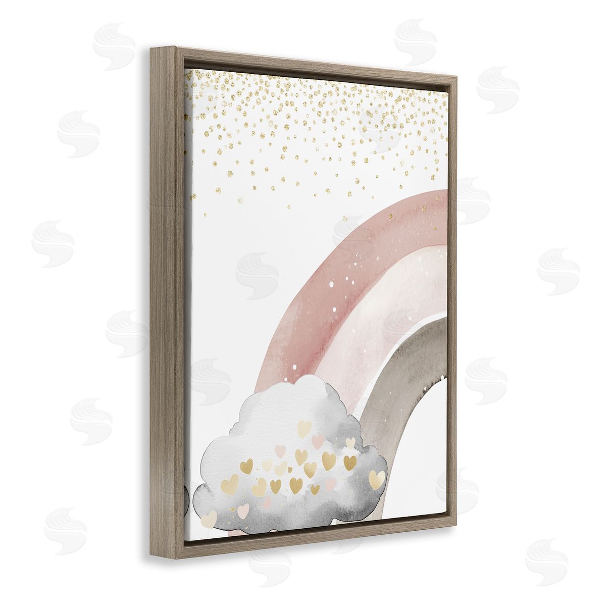 Christine Simpson Art Princess Dreams Rainbow Brown Floating Frame Canvas Wall Art Print