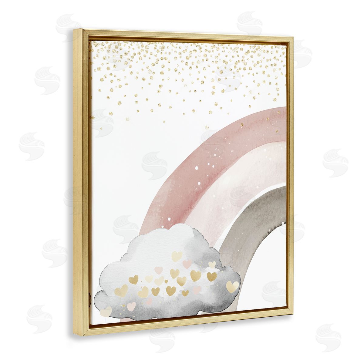 Christine Simpson Art Princess Dreams Rainbow Gold Floating Frame Canvas Wall Art Print