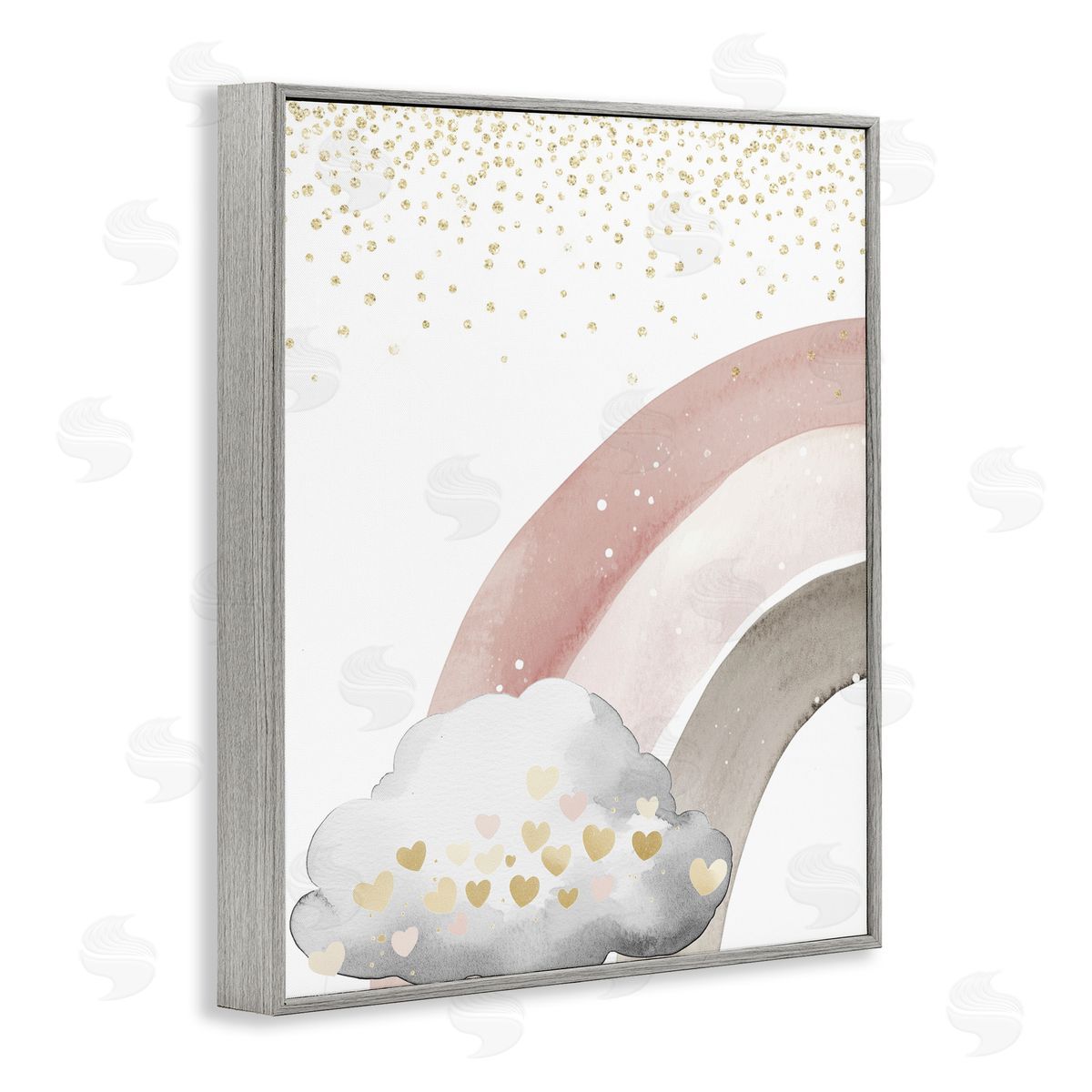 Christine Simpson Art Princess Dreams Rainbow Gray Framed Giclee Wall Art Print