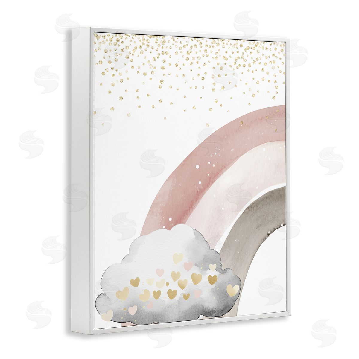 Christine Simpson Art Princess Dreams Rainbow White Framed Giclee Wall Art Print