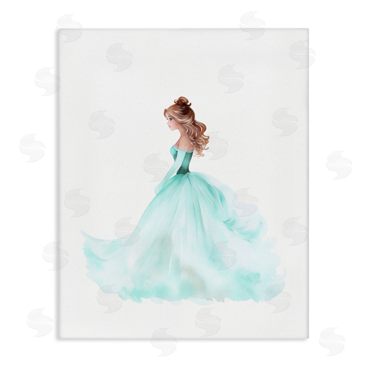 Christine Simpson Art Blue Princess Ballgown Canvas Wall Art Print