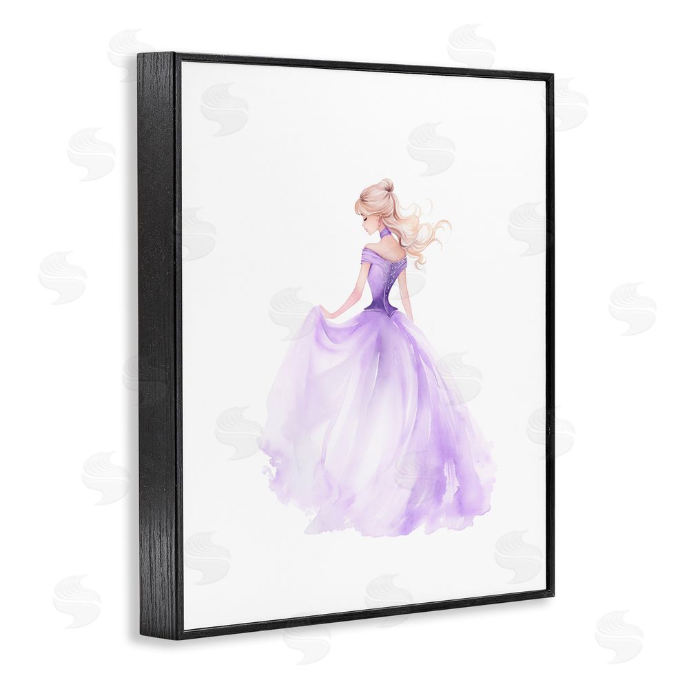 Christine Simpson Art Beautiful Princess Ballgown Black Framed Giclee Wall Art Print
