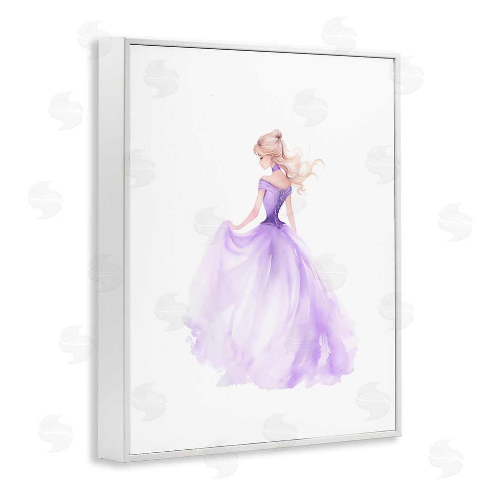 Christine Simpson Art Beautiful Princess Ballgown White Framed Giclee Wall Art Print