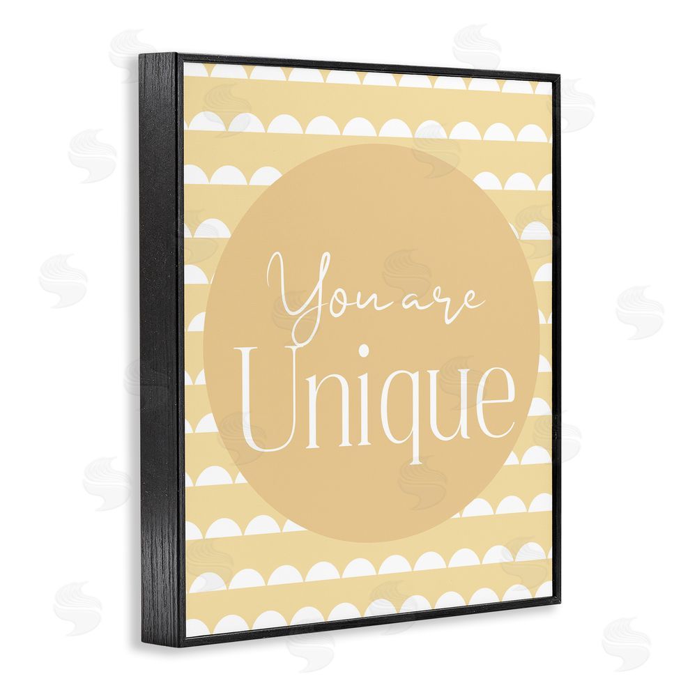 Christine Simpson Art You Are Unique Sentiment Black Framed Giclee Wall Art Print