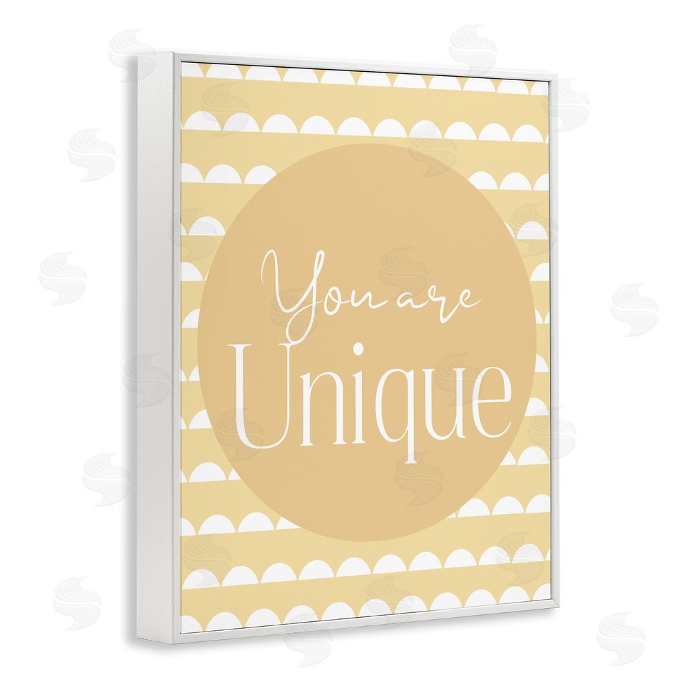 Christine Simpson Art You Are Unique Sentiment White Framed Giclee Wall Art Print