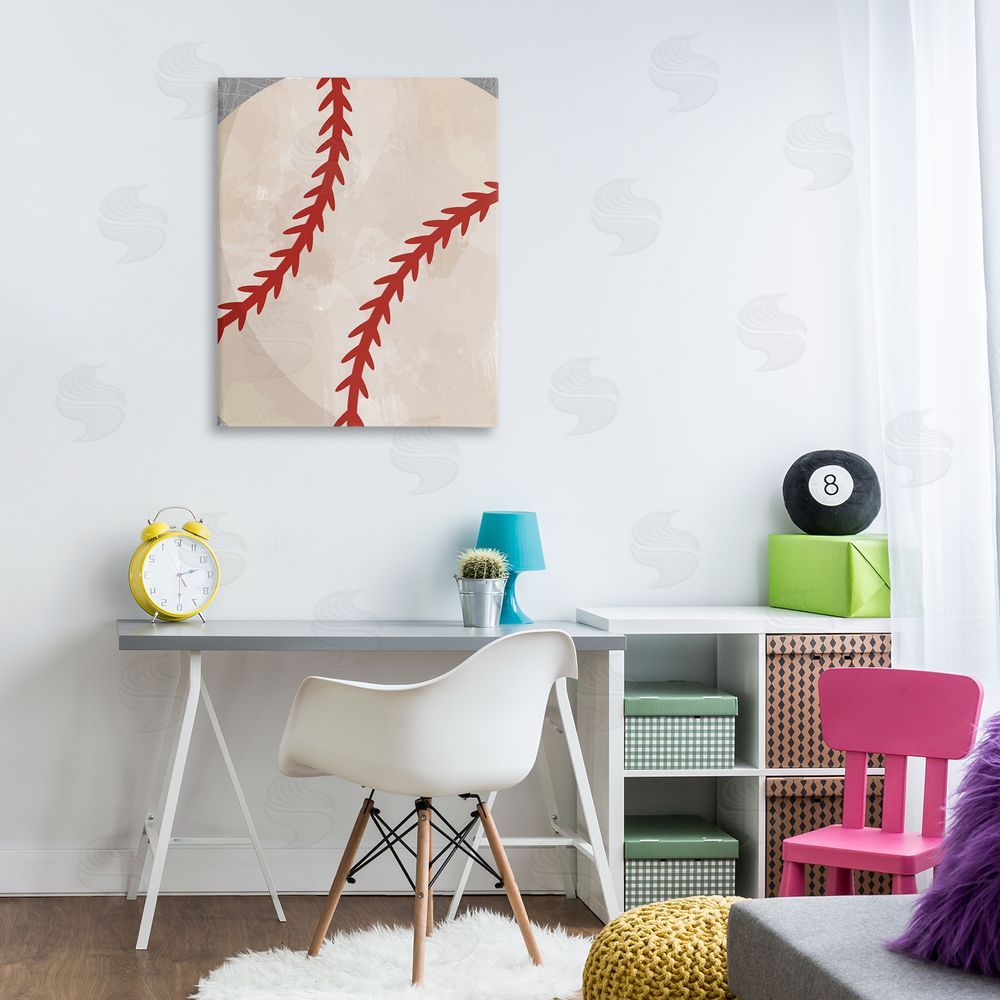 Christine Simpson Art Bouncing Fun Baseball Canvas Art on Wall