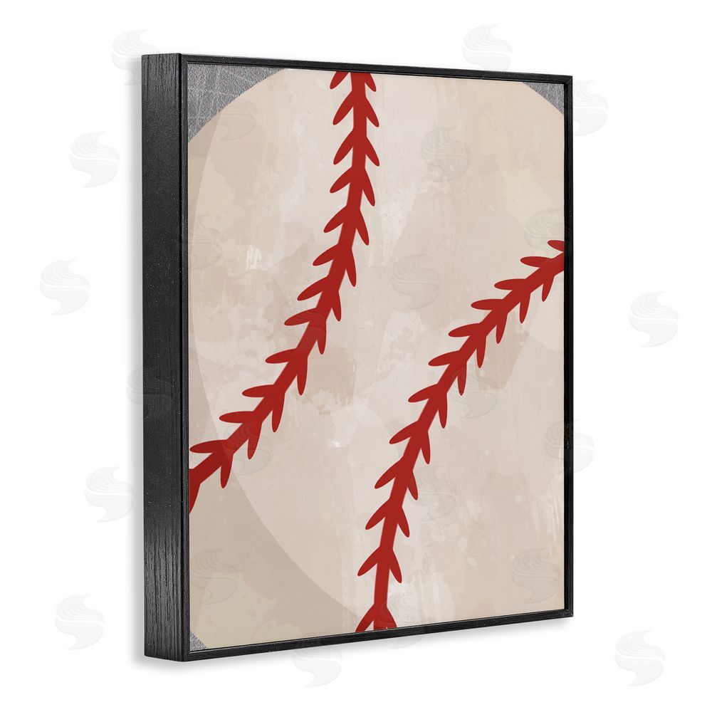 Christine Simpson Art Bouncing Fun Baseball Black Framed Giclee Wall Art Print