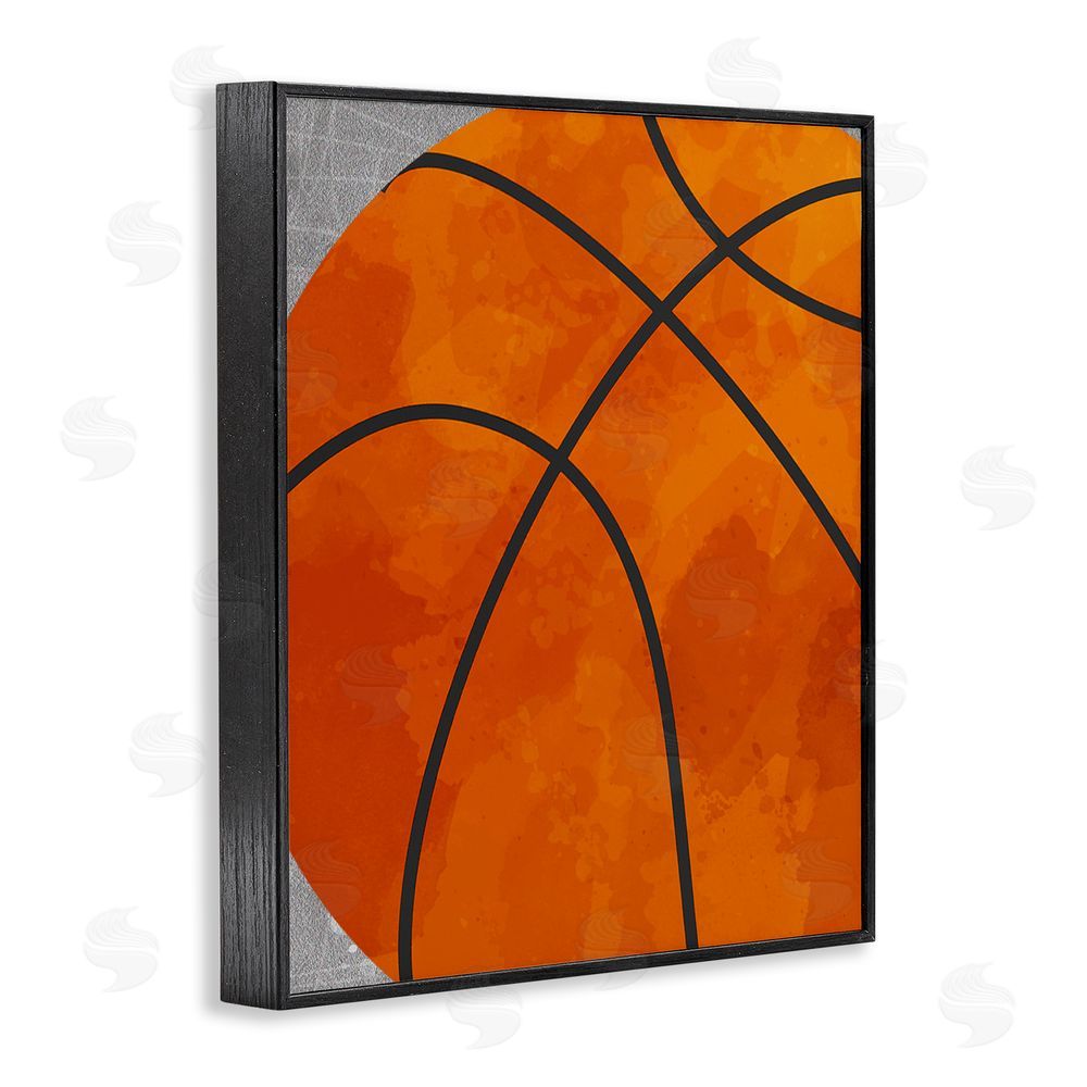 Christine Simpson Art Bouncing Fun Basketball Black Framed Giclee Wall Art Print
