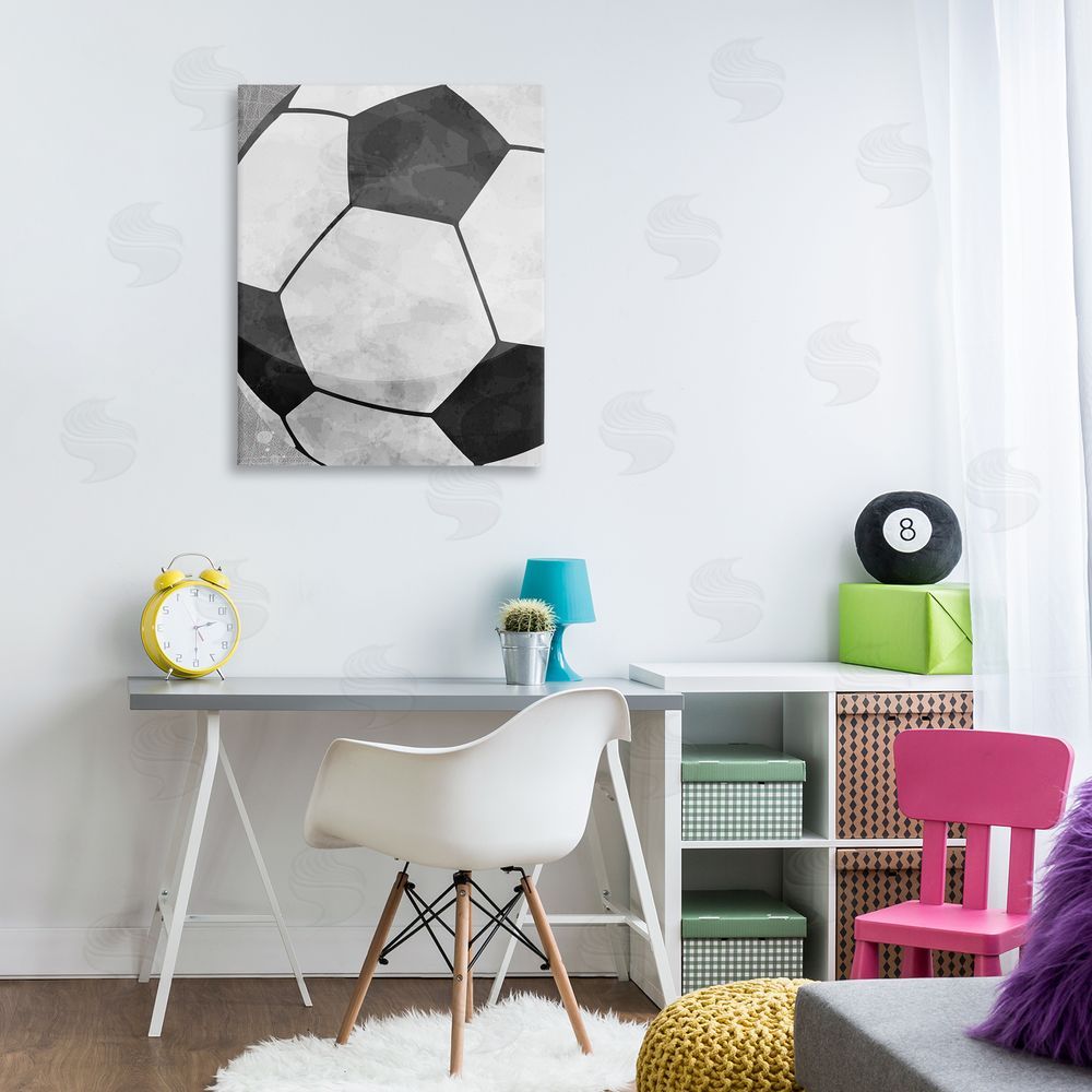 Christine Simpson Art Bouncing Fun Soccer Ball Canvas Art on Wall