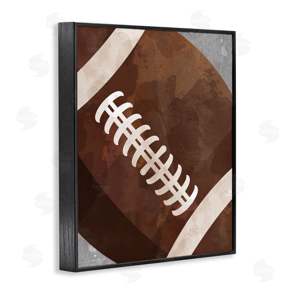 Christine Simpson Art Bouncing Fun Football Black Framed Giclee Wall Art Print