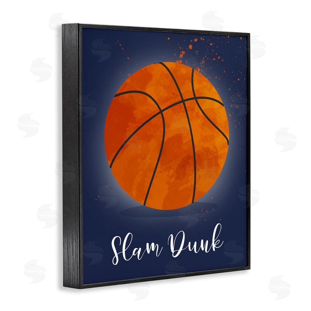 Christine Simpson Art Game On Slam Dunk Black Framed Giclee Wall Art Print