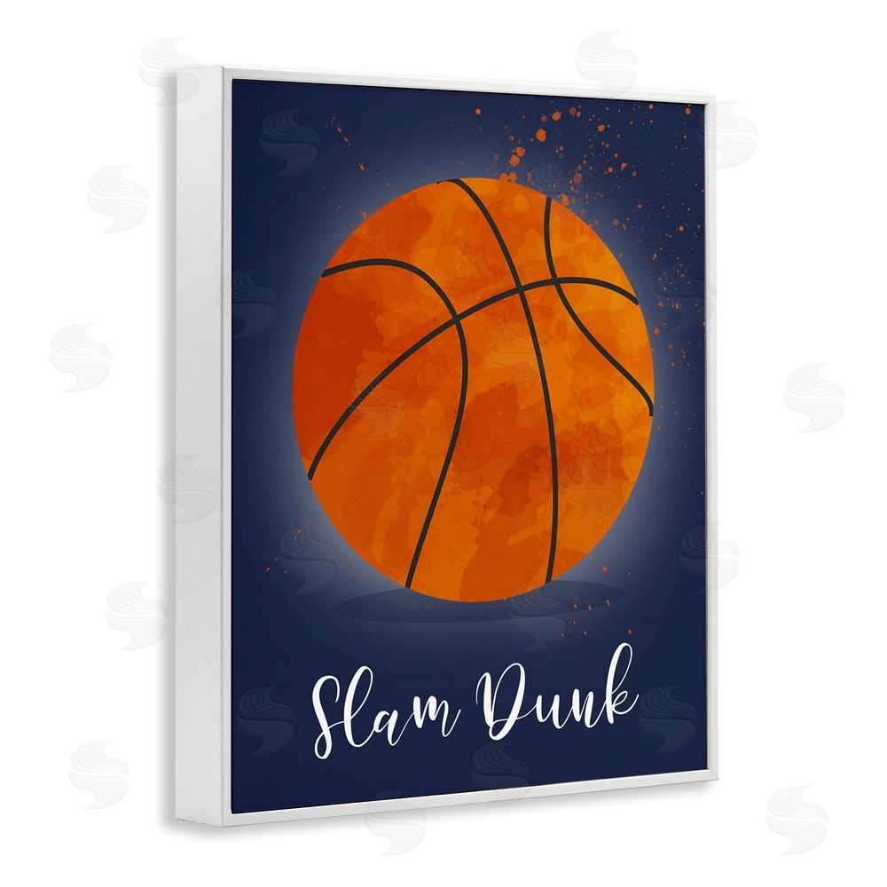 Christine Simpson Art Game On Slam Dunk White Framed Giclee Wall Art Print